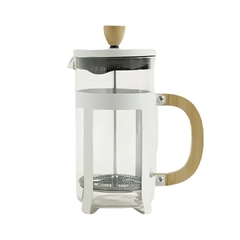 Cafetera con Embolo Crema y Bamboo 600 ML