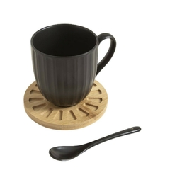 Set x 2 Tazas de Porcelana Negro 300 Ml - Vienna Hogar