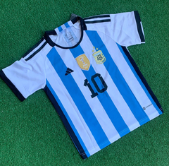 Camiseta Messi Argentina titular 3 estrellas niños #10 en internet