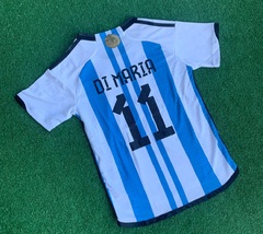 Camiseta Di maria Argentina Titular 2 estrellas niños #11 - comprar online