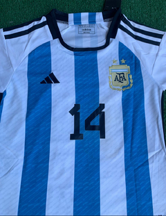 Camiseta Enzo Fernandez DEBUT Argentina titular 2 estrellas #14 - Sport Gol