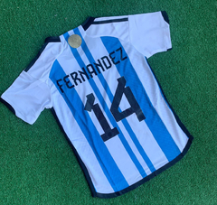 Camiseta Enzo Fernandez DEBUT Argentina titular 2 estrellas #14 en internet