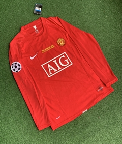 Camiseta Ronaldo Manchester United 2008 Titular Manga Larga en internet