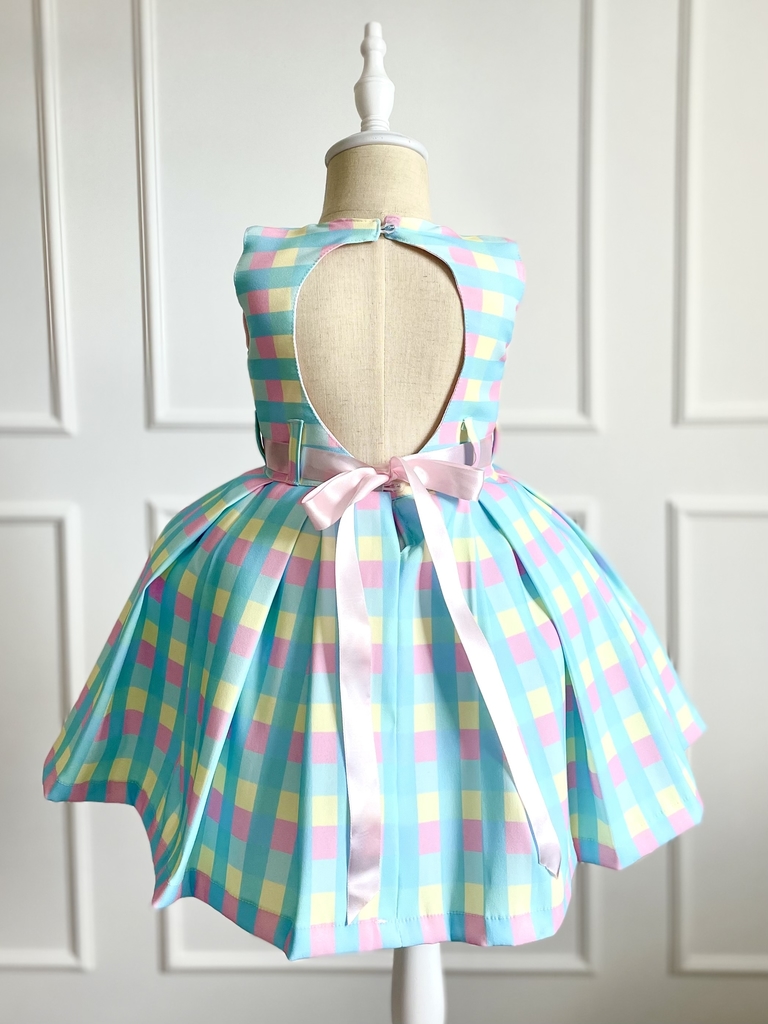 Vestido Infantil - Xadrez Verde - Candy Lover Store