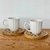 Set x2 Taza de café blanca rayada