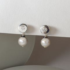 Aros desmontables con Perla gris