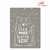 LAS LUPES STENCIL STNB003I 24X30 CM GATO FRASE