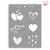 LAS LUPES STENCIL STNI002G 18X24 CM CORAZONES X6