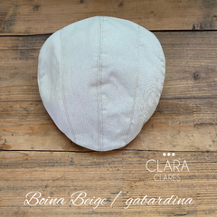 Boina beige de gabardina