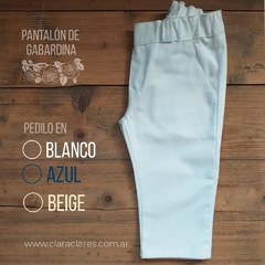 Pantalón blanco de gabardina