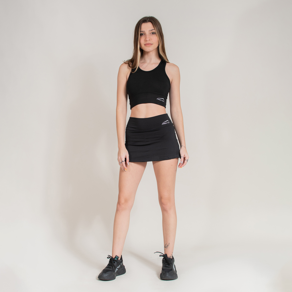 Short store pollera negro