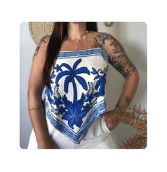 Blusa lenço - Dupla face - Coleção Bali - - Maria Mariá Moda e Acessórios