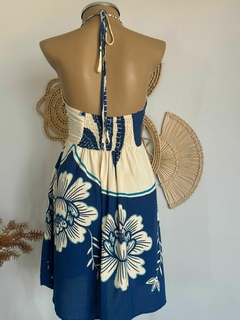 Vestido curto tomara que caia -azul - loja online