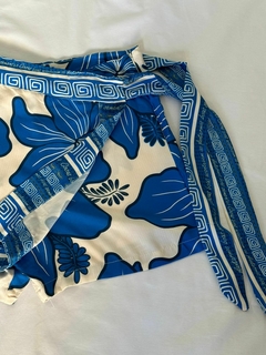 Short saia - Coleção Bali - azul - Maria Mariá Moda e Acessórios