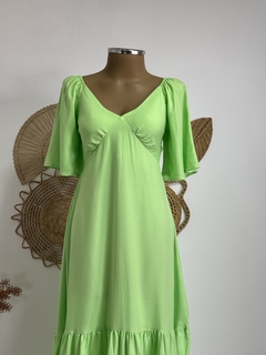 Imagem do Vestido longo com mangas - verde