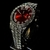 Relógio Cravejado Luxury Vermelho Maquinário Importado