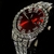 Relógio Cravejado Luxury Vermelho Maquinário Importado - comprar online