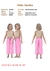Modelagem de Calça Pantacourt infantil Menina com elastico. para malha com elastano. ref 300.114inf