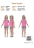 Modelagem de Pijama regata + shorts infantil menina para malha sem elastano. ref 900.070inf