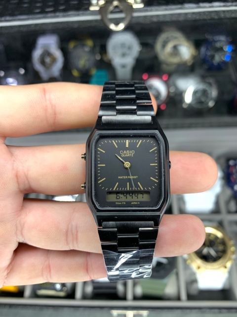 Casio aq 230 black gold 2025