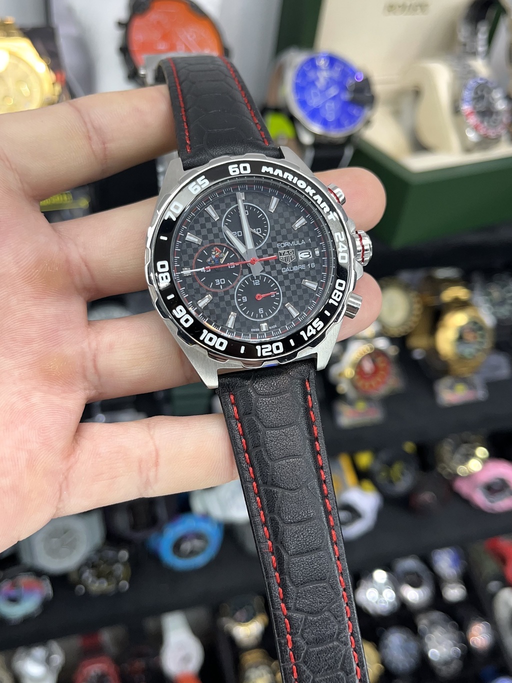 TAG HEUER MARIO KART PRATA F RMULA 1 CLONE AAA CALIBRE 16 44MM