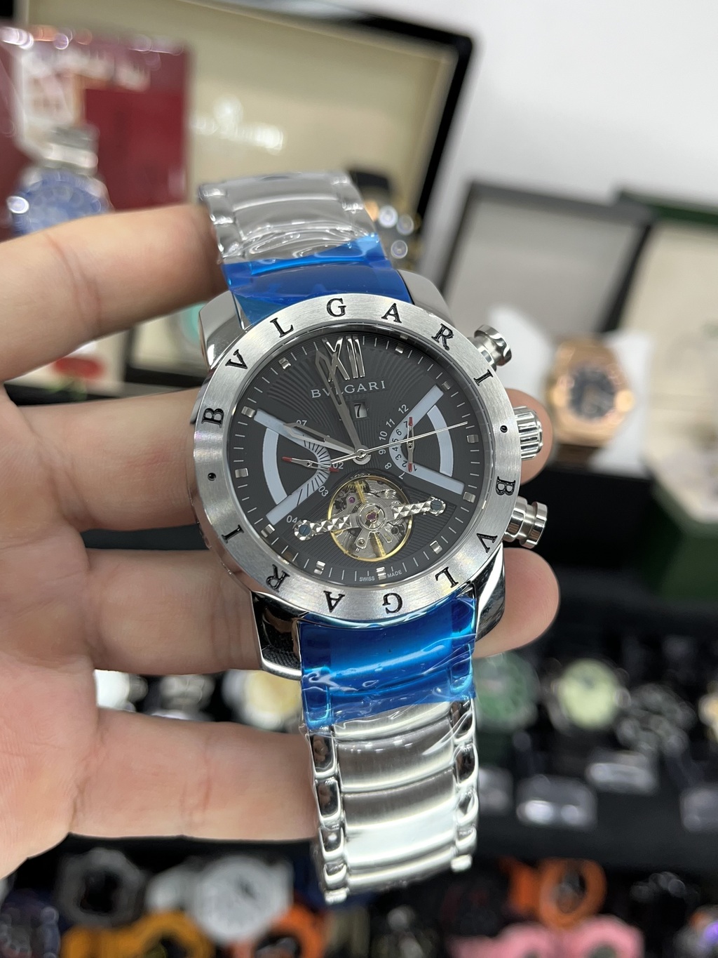 BVLG. IRON MAN PRATA PREMIUM AAA 45MM A PROVA DAGUA 10ATM