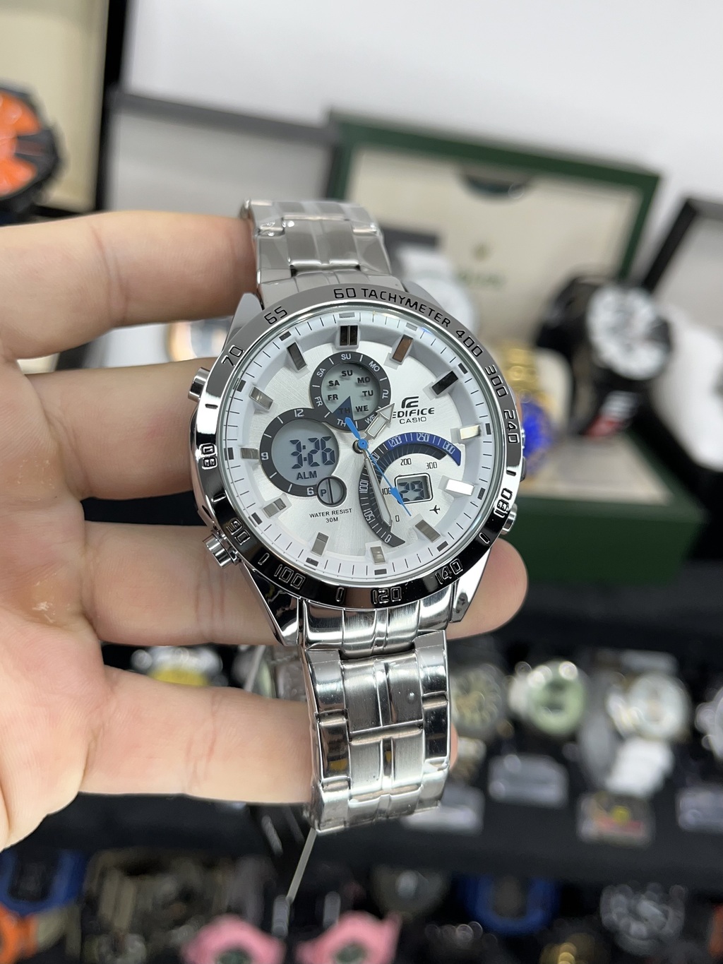 CASIO EDIFICE EFR 5479 PRATA 45MM A PROVA DAGUA 10ATM