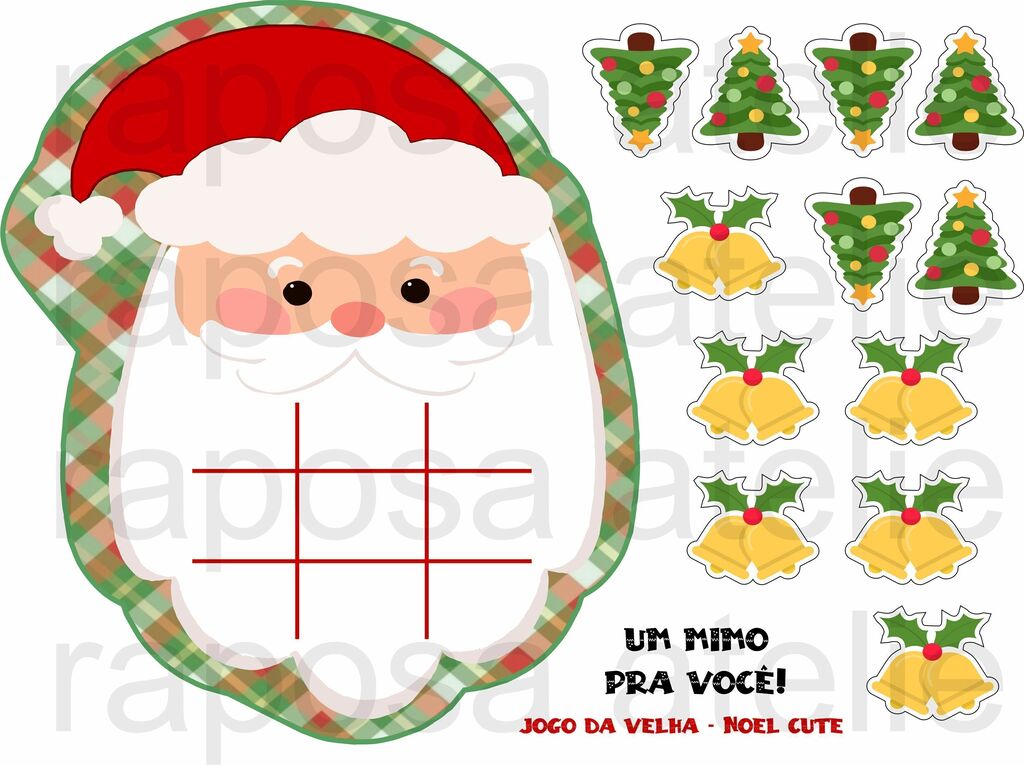 Jogo da velha papai Noel