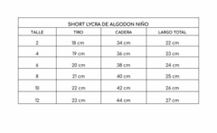 SHORT LYCRA DE ALGODON ANIMAL PRINT NIÑA - tienda online
