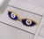 Brinco Olho grego Azul Oval Folheado Ouro 18k Antialérgico /Par de Brincos Feminino Banhado Moda Tendência - comprar online