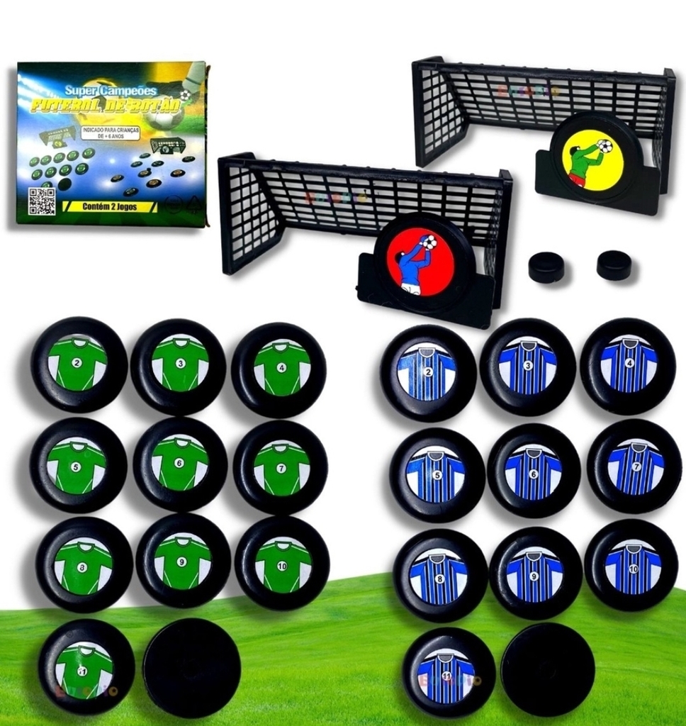 Jogo de Futebol Botão 2 times 2 seleçoes Mini Toys / Kits jogos Infantil  para Crianças Familia Diversão