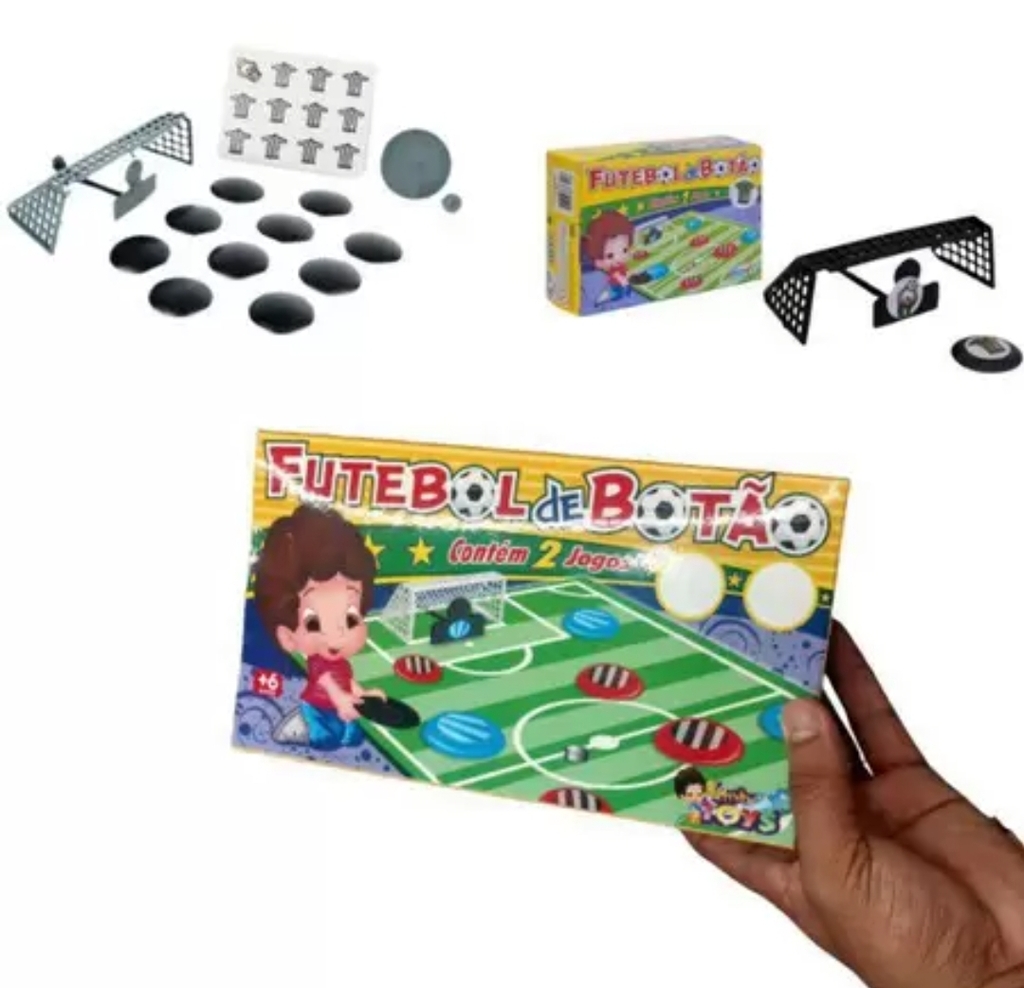 Jogo de Futebol Botão 2 times 2 seleçoes Mini Toys / Kits jogos