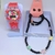 Imagem do Kit Relógio Infantil Pisca Luz toca Musica Meninas + Conjunto Colar e Pulseiras brincos Miçangas Flor smile Presente