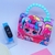 Imagem do Kit Relógio Digital Bracelete Silicone Prova água + Bolsa Infantil Mini Bag Ombro Crianças Alça Pérola Frozen Minnie Lol Blogueira