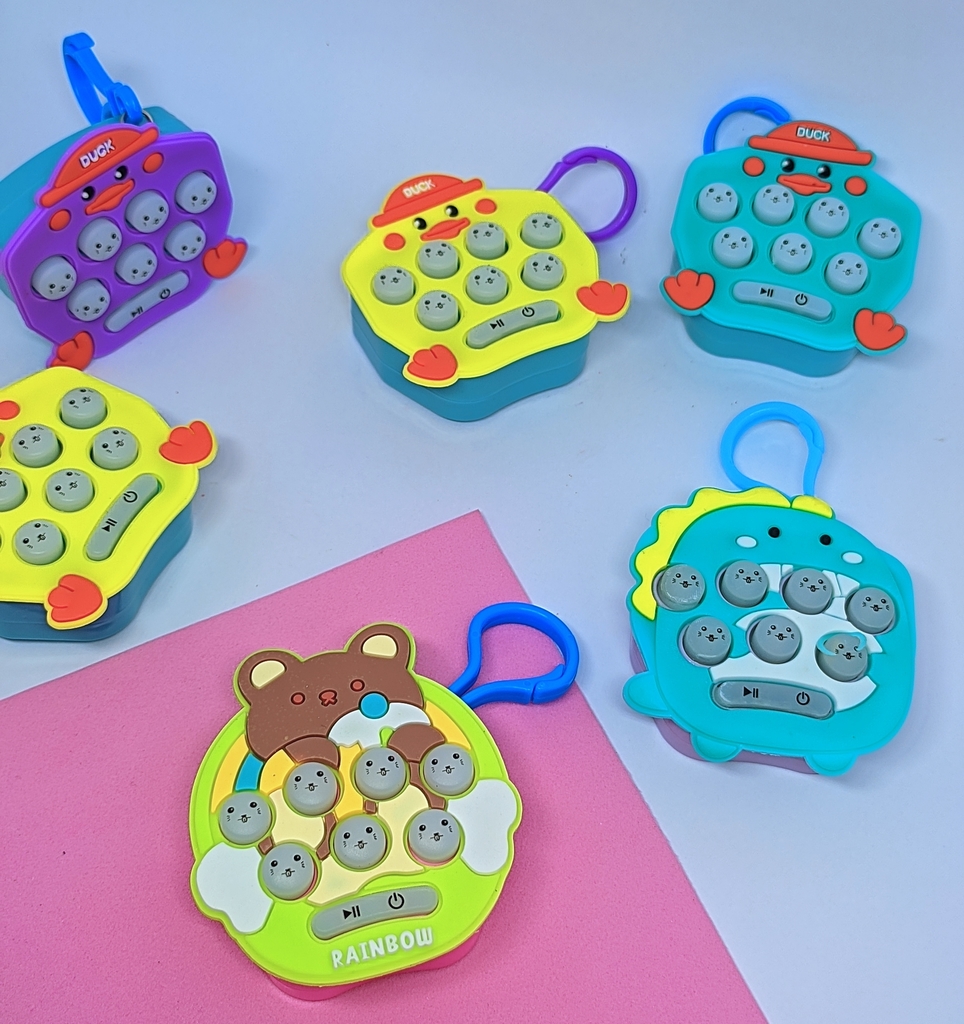 Mini Chaveiro Anti Stress Pop It Fidget Bolha Sensorial Game Jogo Console  Brinquedos Para Crianças Adulto e Infantil Eletrônico Chaveiros