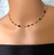 Colar Choker Tiffany Pedras Cristais Folheado Ouro Dourado Verniz Antialérgico Gargantilha verde Esmeralda Tendência Moda - Store LVO