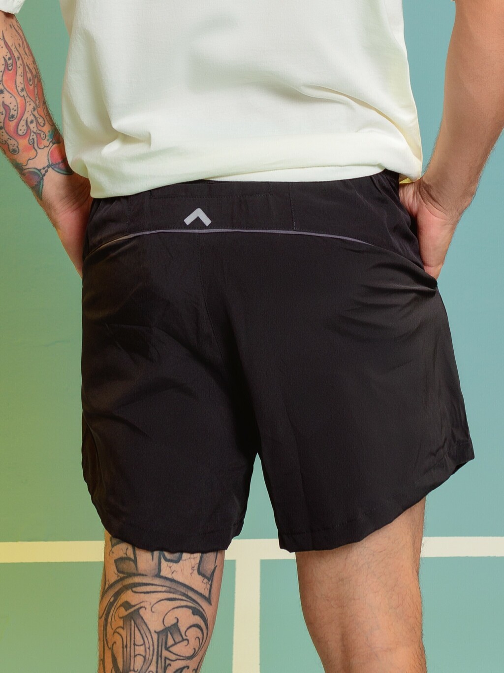 SHORT CORREDOR MASCULINO TACTEL PRETO