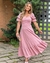 Vestido Longo Forli na Malha Lese Rosa Claro - comprar online