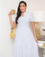 Vestido Medina Longo Branco Malha Lese - comprar online