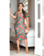 Vestido Leoni Midi Estampa Rosas - comprar online