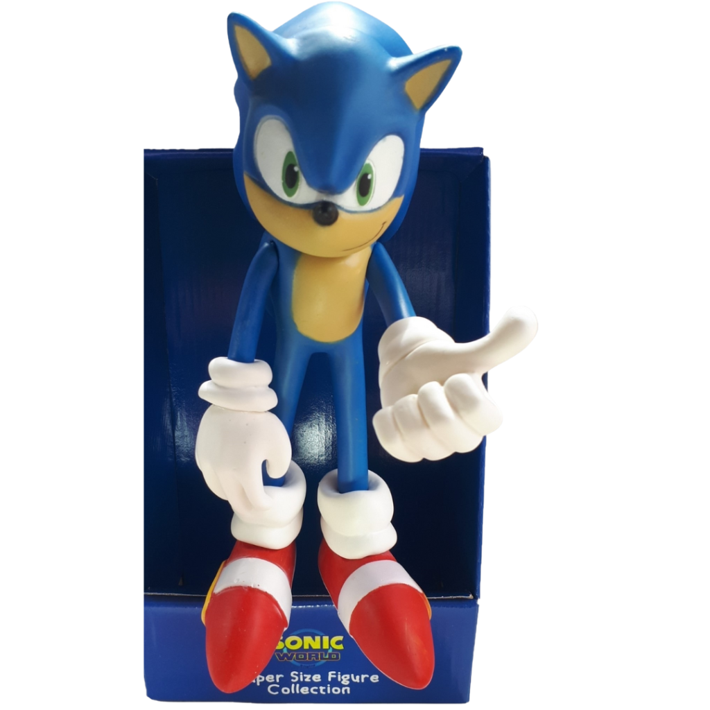 Boneco Sonic vermelho no articulado, original Sega, de 25 cm usado