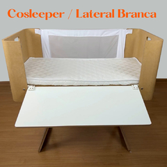 Cosleeper Portátil 3 em 1 - Berço, Cama Montessoriana e Mesa Carvalho (Baby/Lateral Branca) na internet