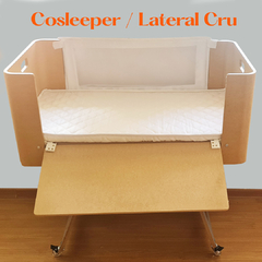 Cosleeper Portátil 3 em 1 - Berço, Cama Montessoriana e Mesa Pistache (Baby/Lateral Cru) - CoSleeper | Berço Co Sleeper Comprar | Comprar Berço Portátil