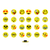 Imãs Enfeite de Geladeira e Painel Botão Emojis 24 Unidades