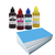 Kit Tinta Sublimatica Conjunto com 4 cores de 100ml + Papel Sublimatico A4 - 100 Folhas