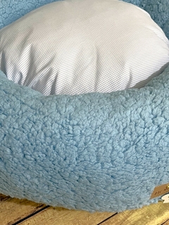 Cama Nuvem Pelúcia Teddy Azul para cachorro e gato - Tam G na internet