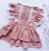 Vestido Encanto Rosê para cachorro e gato