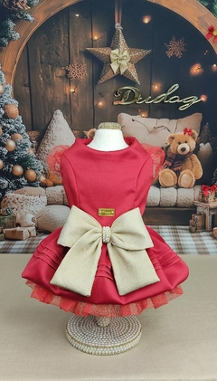 Vestido Natal Lovely Vermelho para cachorro e gato