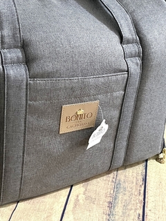 Bolsa de Transporte e Passeio Linen Cinza para cachorro e gato - Estilo de Vida Pet