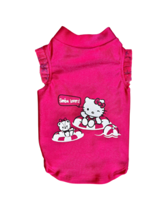 Camiseta Regata Hello Kitty Pink com Proteção UV para cachorro